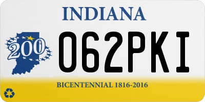 IN license plate 062PKI
