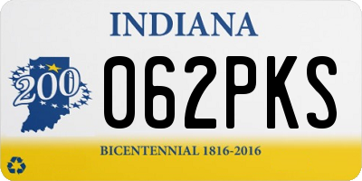 IN license plate 062PKS
