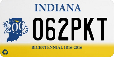 IN license plate 062PKT