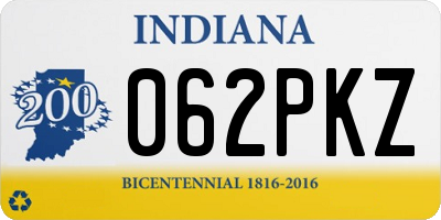 IN license plate 062PKZ