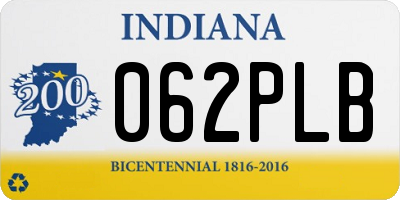 IN license plate 062PLB