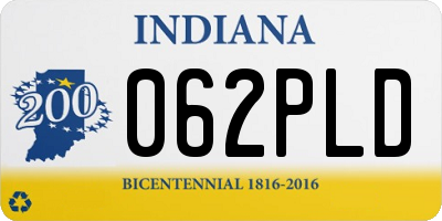 IN license plate 062PLD