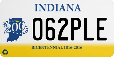IN license plate 062PLE