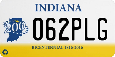 IN license plate 062PLG