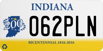 IN license plate 062PLN