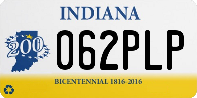 IN license plate 062PLP
