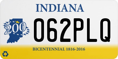 IN license plate 062PLQ