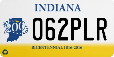 IN license plate 062PLR