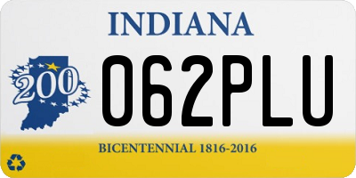 IN license plate 062PLU
