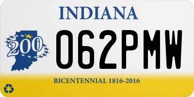 IN license plate 062PMW
