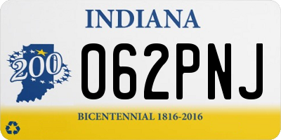 IN license plate 062PNJ
