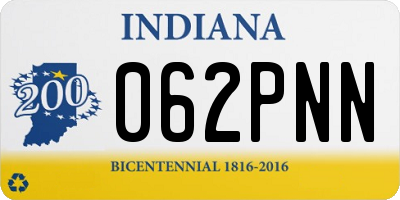 IN license plate 062PNN