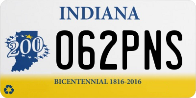 IN license plate 062PNS