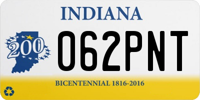 IN license plate 062PNT