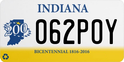 IN license plate 062POY