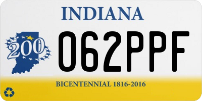 IN license plate 062PPF