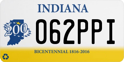 IN license plate 062PPI