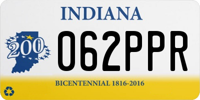 IN license plate 062PPR