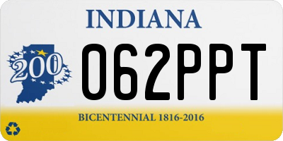IN license plate 062PPT