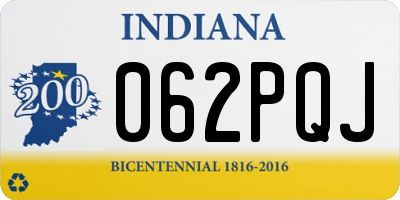 IN license plate 062PQJ
