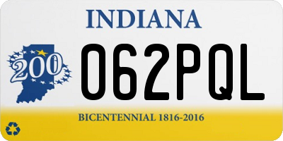 IN license plate 062PQL