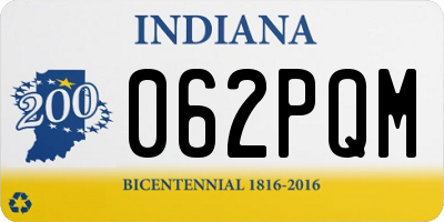 IN license plate 062PQM