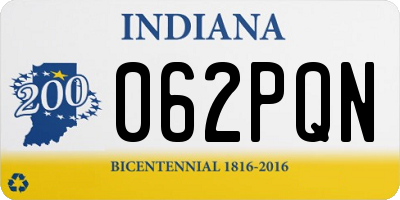 IN license plate 062PQN