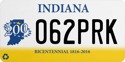 IN license plate 062PRK