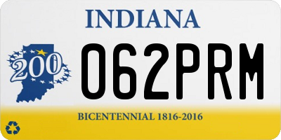 IN license plate 062PRM