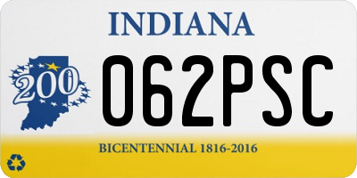 IN license plate 062PSC