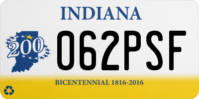 IN license plate 062PSF