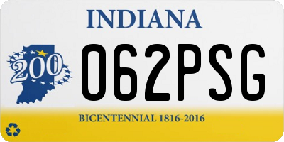 IN license plate 062PSG