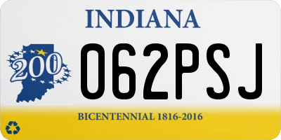 IN license plate 062PSJ