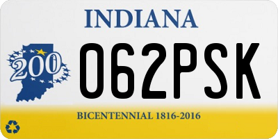 IN license plate 062PSK