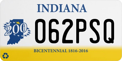 IN license plate 062PSQ
