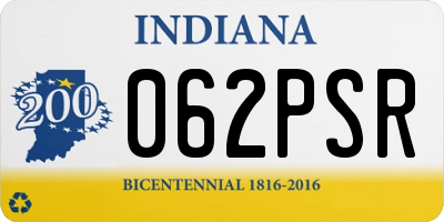 IN license plate 062PSR