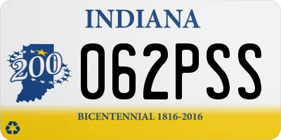 IN license plate 062PSS