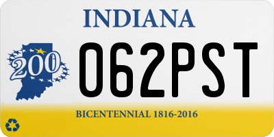 IN license plate 062PST