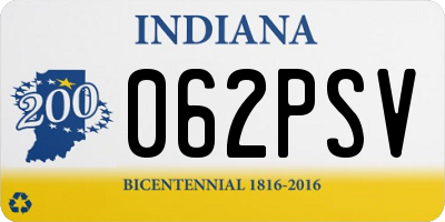 IN license plate 062PSV