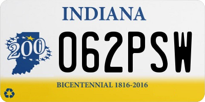 IN license plate 062PSW