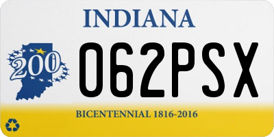 IN license plate 062PSX