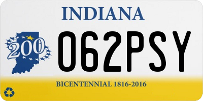 IN license plate 062PSY