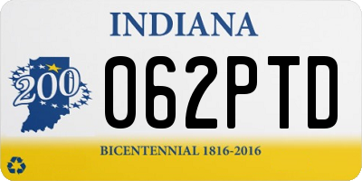IN license plate 062PTD