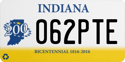 IN license plate 062PTE
