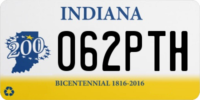 IN license plate 062PTH
