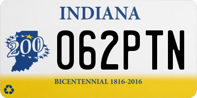 IN license plate 062PTN