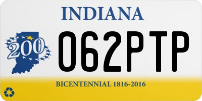 IN license plate 062PTP