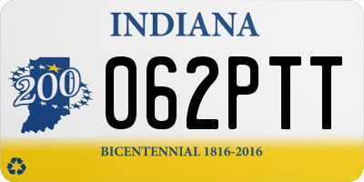 IN license plate 062PTT