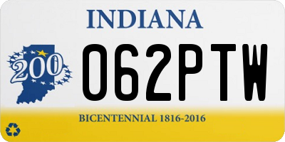 IN license plate 062PTW