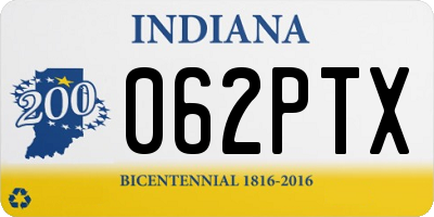 IN license plate 062PTX